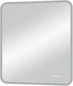 Зеркало с подсветкой Continent Glamour Led 80 с часами белый ЗЛП606/1, 2