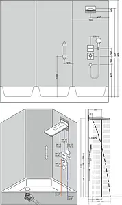 Лейка верхнего душа Hansgrohe Rainmaker Select 580 3jet черное стекло/хром 24001600, 5