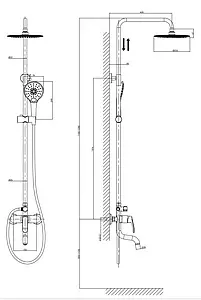 Душевая система со смесителем для ванны D&K Venice.Rialto хром DA1063701B14 Душевая система со смесителем для ванны D&K Venice.Rialto хром DA1063701B14, 2