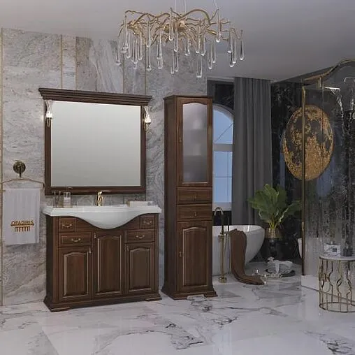 Тумба-умывальник напольный Opadiris Риспекто 100 орех антикварный Z0000001784+4640021060926