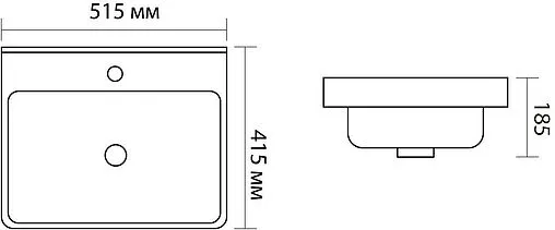 Раковина Aquanet Ирис 50 черный матовый 00329246