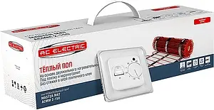 Теплый пол (нагревательный мат) AC Electric ACMM 375Вт 2.5м² ACМM 2-150-2,5 с терморегулятором Теплый пол (нагревательный мат) AC Electric ACMM 375Вт 2.5м² ACМM 2-150-2,5 с терморегулятором, 2
