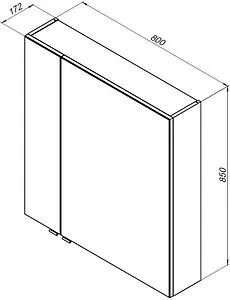 Шкаф-зеркало Aquanet Алвита New 80 белый 00277534, 2