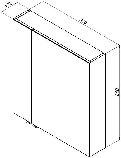 Шкаф-зеркало Aquanet Алвита New 80 белый 00277534