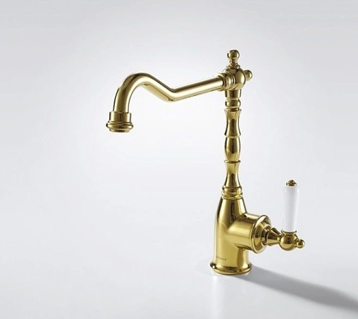 Смеситель для кухни Bravat Art золото/белый F775109G-1