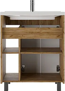 Тумба-умывальник напольный Домино Craft 70 графит/дуб вотан DCr2210T+4620008197746, 5