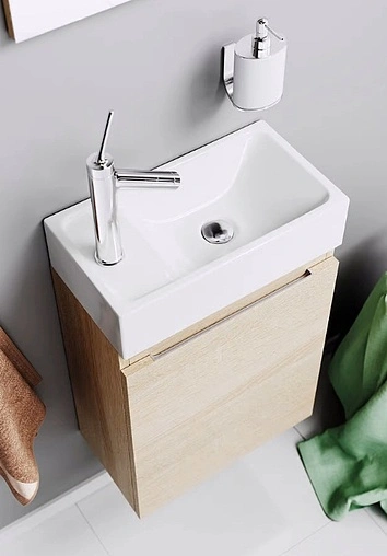 Тумба-умывальник подвесная Aqwella Leon-MP 40 дуб сонома Ln-MP.01.04/DS+T1.04.04D