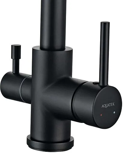 Смеситель для кухни с подключением к фильтру Aquatek чёрный матовый AQ1085MB