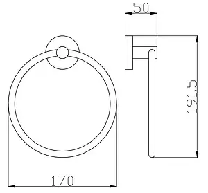 Полотенцедержатель Rav Slezak Colorado хром COA0104, 2