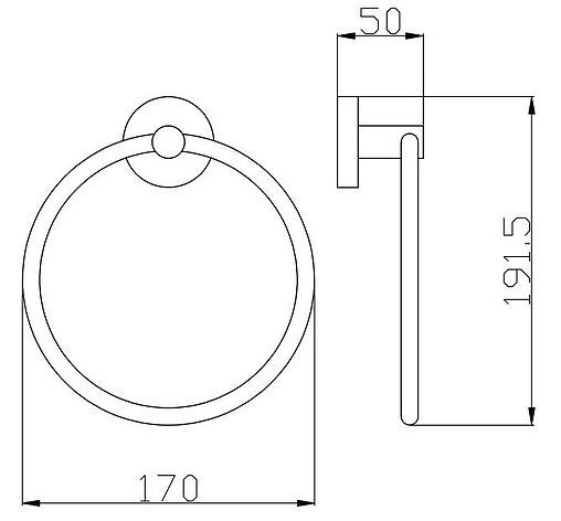 Полотенцедержатель Rav Slezak Colorado хром COA0104