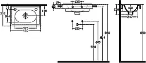 Раковина ISVEA Sentimenti 45 белый 10SM50045SV Раковина ISVEA Sentimenti 45 белый 10SM50045SV, 2