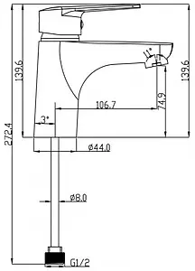 Смеситель для раковины с гигиеническим душем Swedbe Mars чёрный матовый 1760В Смеситель для раковины с гигиеническим душем Swedbe Mars чёрный матовый 1760В, 2