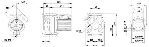 Насос циркуляционный Grundfos UPS 40-185 F 96430299