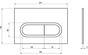 Клавиша смыва для унитаза Ravak Chrome X01455 кнопки/белый глянцевый, рамка/хром глянцевый Клавиша смыва для унитаза Ravak Chrome X01455 кнопки/белый глянцевый, рамка/хром глянцевый, 2