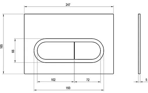 Клавиша смыва для унитаза Ravak Chrome X01455 кнопки/белый глянцевый, рамка/хром глянцевый