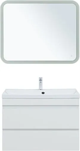 Тумба под умывальник подвесная Aquanet Нота New 90 белый глянец 00335419