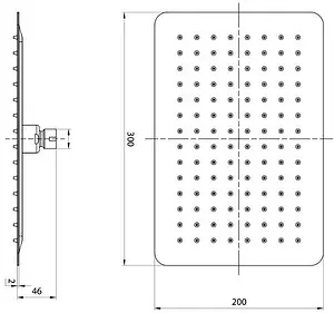 Лейка верхнего душа с потолочным креплением Lemark хром LM9490S, 2