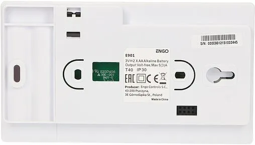 Проводной комнатный терморегулятор ENGO белый E901
