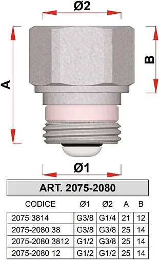 Клапан отсекающий ½&quot;н x ½&quot;в Far FA 2080 12