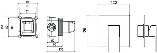 Смеситель для душа скрытого монтажа Aquatek Либра чёрный матовый AQ1666MB Смеситель для душа скрытого монтажа Aquatek Либра чёрный матовый AQ1666MB