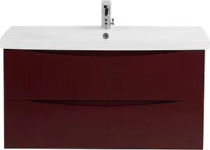 Тумба-умывальник подвесная BelBagno MARINO-CER 100 Bordo Lucido MARINO-CER-1000-2C-SO-BRDL-P+BB-0324-100-LVB Тумба-умывальник подвесная BelBagno MARINO-CER 100 Bordo Lucido MARINO-CER-1000-2C-SO-BRDL-P+BB-0324-100-LVB, 1