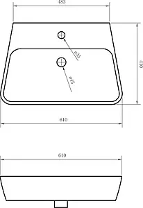 Раковина BelBagno Romina 61 белый BB121L, 2