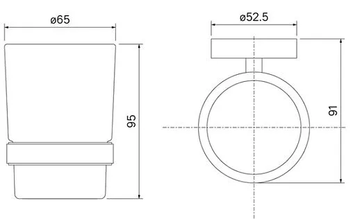 Стакан IDDIS Sena хром SENSSG1i45