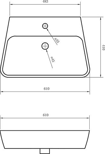Раковина BelBagno Romina 61 белый BB121L