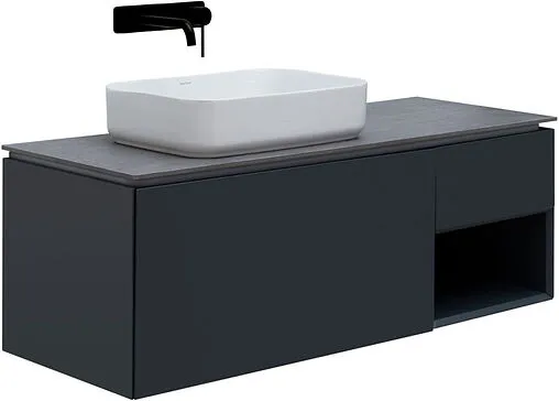 Тумба-умывальник подвесная Allen Brau Infinity 120 L антрацит 1.21006.AM+