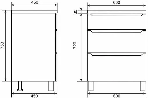 Тумба под умывальник напольная Uperwood UPD Tanos 60 белый 291020329