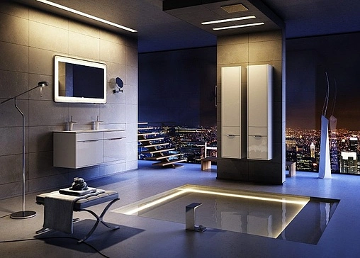 Зеркало с подсветкой Aqwella Malaga 120 Mal.02.12