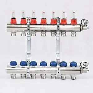 Группа коллекторная с расходомерами 7 отводов 1&quot;в/в x ¾&quot;ек Uni-fitt 440E4307, 1