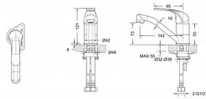 Смеситель для раковины Bravat Fit хром F1233188CP-RUS Смеситель для раковины Bravat Fit хром F1233188CP-RUS, 2