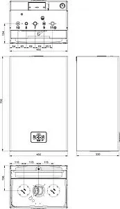 Настенный газовый котел двухконтурный турбированный 37кВт Ferroli Diva D F37 0DAF8AYA Настенный газовый котел двухконтурный турбированный 37кВт Ferroli Diva D F37 0DAF8AYA, 2