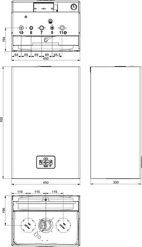 Настенный газовый котел двухконтурный турбированный 37кВт Ferroli Diva D F37 0DAF8AYA Настенный газовый котел двухконтурный турбированный 37кВт Ferroli Diva D F37 0DAF8AYA