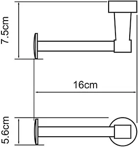 Держатель туалетной бумаги Wasserkraft Isen хром 4096 Держатель туалетной бумаги Wasserkraft Isen хром 4096, 3