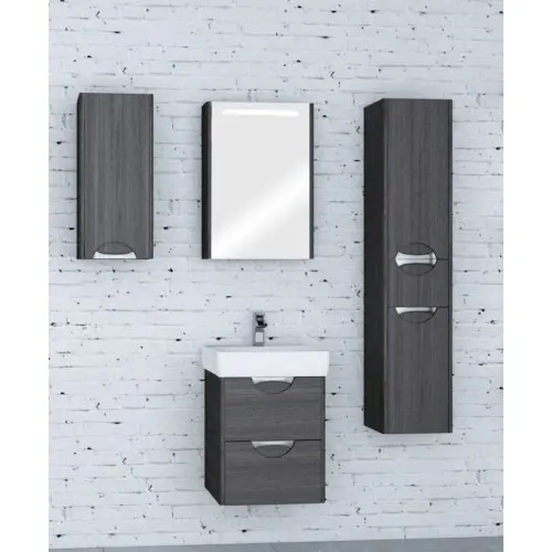 Шкаф-пенал подвесной с бельевой корзиной Aquaton Сильва 30 L дуб макиато 1A215603SIW5L Шкаф-пенал подвесной с бельевой корзиной Aquaton Сильва 30 L дуб макиато 1A215603SIW5L, 3