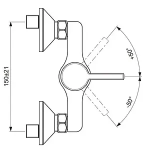 Смеситель для душа Vidima Logik хром BA278AA, 3