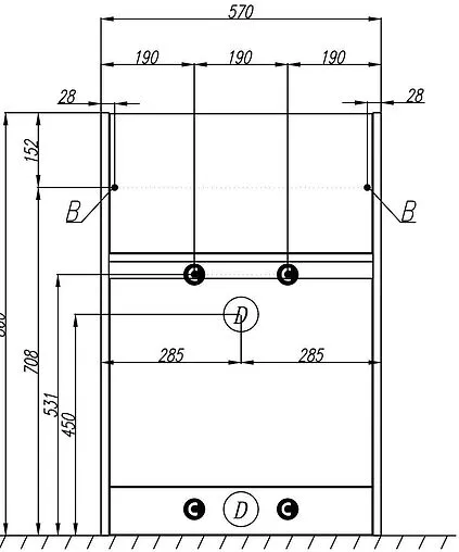 Тумба-умывальник напольная над стиральной машиной Aquaton Лондри 120 L белый 1A2359K1LH010