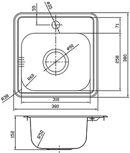 Мойка кухонная IDDIS Strit 38 хром STR38P0i77 Мойка кухонная IDDIS Strit 38 хром STR38P0i77, 2