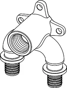 Водорозетка аксиальная проходная 16мм x ½"в x 16мм TECEflex 708625 Водорозетка аксиальная проходная 16мм x ½"в x 16мм TECEflex 708625, 2
