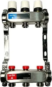 Группа коллекторная без расходомеров 3 отвода 1"в/в x ¾"ек Uni-fitt TECHNO 451W4303 Группа коллекторная без расходомеров 3 отвода 1"в/в x ¾"ек Uni-fitt TECHNO 451W4303, 1