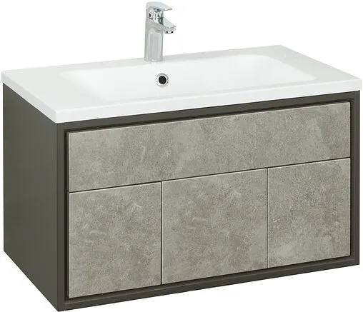 Тумба под умывальник подвесная Aquaton Уэльс 80 графит 1A267901WA6A0