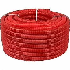 Труба гофрированная ПНД Gekon 25-26 мм красная бухта 30м GK 725030R