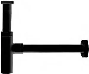 Сифон бутылочный для раковины Cezares чёрный матовый CZR-B-SMT-NOP, 1