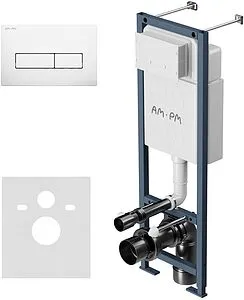 Инсталляция для подвесного унитаза Set 4 в 1 Am.Pm ErgoFit I012711.0301 с кнопкой белый глянцевый Инсталляция для подвесного унитаза Set 4 в 1 Am.Pm ErgoFit I012711.0301 с кнопкой белый глянцевый, 1