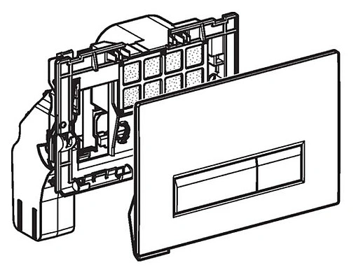 Клавиша смыва для унитаза с системой удаления запахов Geberit Sigma 40 115.600.KR.1 кнопки/алюминий матовый, рамка/черный