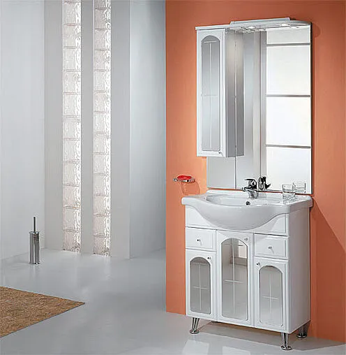 Шкаф-зеркало Aquaton Эмилья 75 L белый 1A011202EJ01L