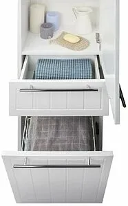 Шкаф-пенал напольный с бельевой корзиной Milardo Magellan белый MAG4000M97 Шкаф-пенал напольный с бельевой корзиной Milardo Magellan белый MAG4000M97, 3