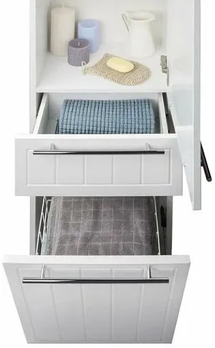 Шкаф-пенал напольный с бельевой корзиной Milardo Magellan белый MAG4000M97 Шкаф-пенал напольный с бельевой корзиной Milardo Magellan белый MAG4000M97